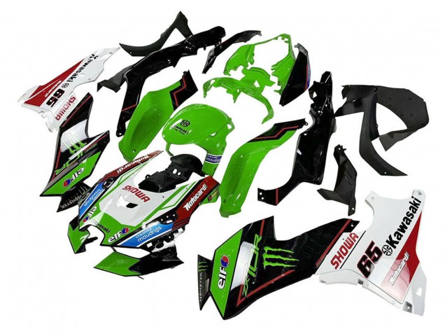 Carena Moto Kawasaki ZX10R 2021-2025 - Verde Nero Bianco Rosso Blu Showr Elf Mostro