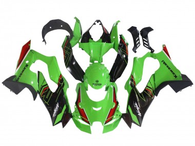 Carena Moto Kawasaki ZX10R 2021-2025 - Verde Nero Rosso Economici