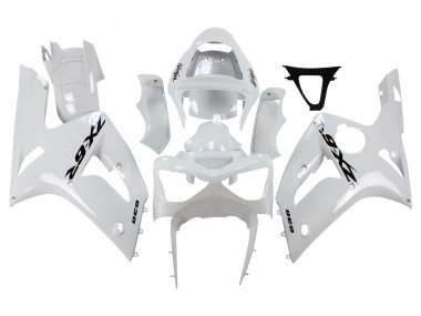 Carena Moto Kawasaki ZX6R 2003-2004 - Bianco Nero Decals Economici