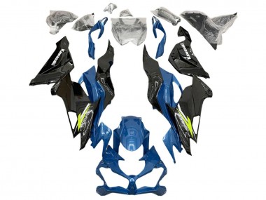 Carena Moto Kawasaki ZX6R 2019-2022 - Blu Giallo Bianco Nero Lucido Economici