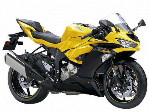Carena Moto Kawasaki ZX6R 2019-2022 - Giallo Nero Opaco