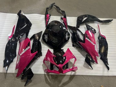 Carena Moto Kawasaki ZX6R 2019-2022 - Nero Lucido Rosa Ninja Economici