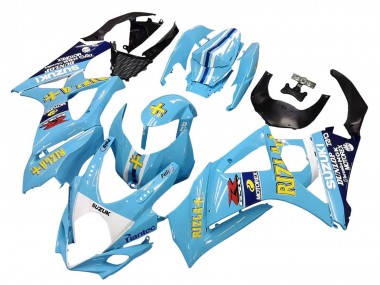 Carena Moto Suzuki GSXR 1000 2007-2008 - Azzurro Chiaro Giallo Nero Motul Rizla Economici