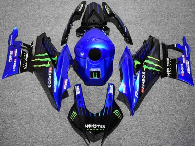 Carena Moto Yamaha YZF R3/R25 2019-2021 - Blu Nero Verde ENEOS Yamalube Mostro Economici