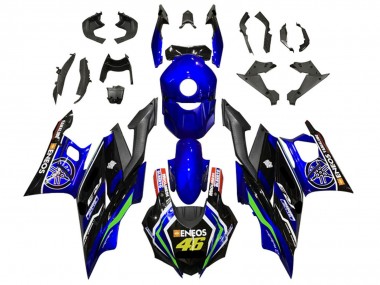 Carena Moto Yamaha YZF R3/R25 2019-2021 - Blu Bianco Verde Nero ENEOS 46 Economici