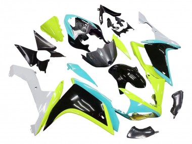 Carena Moto Yamaha YZF 1000 R1 2007-2008 - Azzurro Chiaro Verde Lime Nero Economici