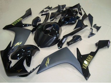 Carena Moto Yamaha YZF R1 2007-2008 - Nero Lucido Nero Opaco Oro Economici
