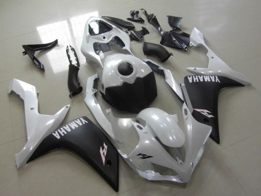 Carena Moto Yamaha YZF R1 2007-2008 - Bianco Nero Opaco Economici