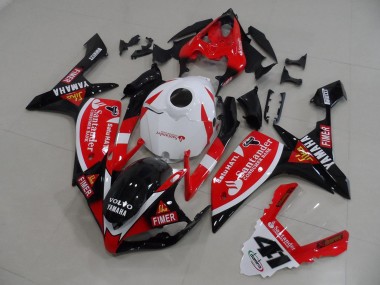 Carena Moto Yamaha YZF R1 2007-2008 - Rosso Bianco Nero Volvo Fimer Santander Economici