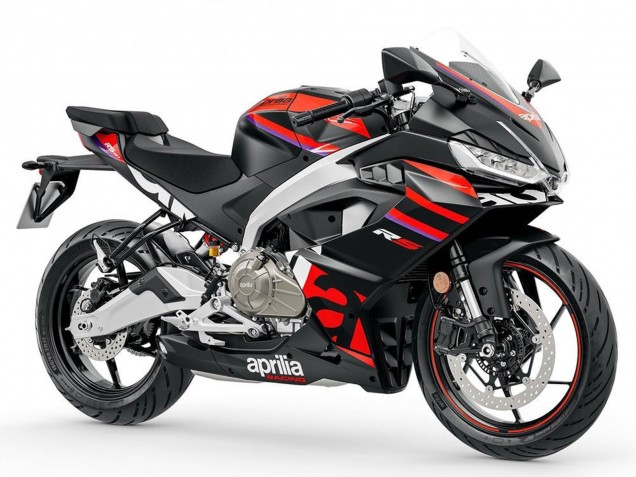 Carena Moto Aprilia RS457 2024-2025 - Nero Opaco Rosso
