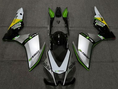 Carena Moto Aprilia RSV4 1000 2009-2015 - Argento Nero Verde Giallo Economici
