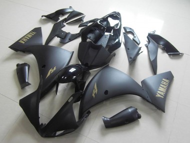 Carena Moto Yamaha YZF R1 2009-2011 - Nero Lucido Nero Opaco Oro Decals Economici
