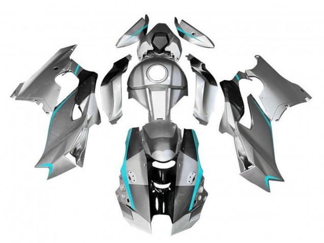 Carena Moto Kawasaki ZX10R 2021-2025 - Argento Grigio Nero Blu