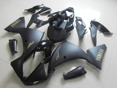 Carena Moto Yamaha YZF R1 2012-2014 - Nero Lucido Nero Opaco Oro Decals Economici