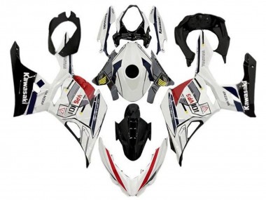 Carena Moto Kawasaki Ninja 400 2018-2024 - Bianco Grigio Giallo Rosso Nero Banda Economici