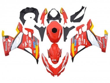 Carena Moto Kawasaki Ninja 400 2018-2024 - Rosso Bianco Giallo Nero Trick Star Bridgestone Economici