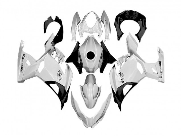 Carena Moto Kawasaki Ninja 400 2018-2024 - Bianco Argento Nero