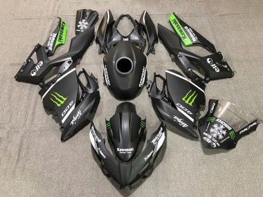 Carena Moto Kawasaki Ninja 400 2018-2024 - Nero Opaco Bianco Verde Mostro Nevicare Economici