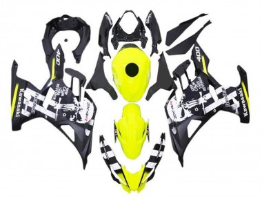 Carena Moto Kawasaki Ninja 400 2018-2024 - Giallo Nero Bianco Cranio Economici
