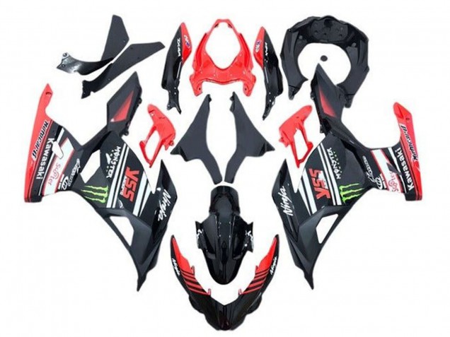Carena Moto Kawasaki Ninja 400 2018-2024 - Rosso Nero Verde Mostro