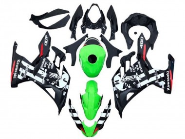 Carena Moto Kawasaki Ninja 400 2018-2024 - Verde Nero Bianco Rosso Cranio Economici