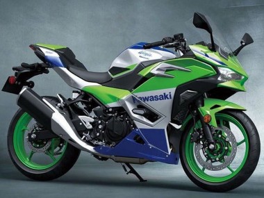 Carena Moto Kawasaki Ninja 500 EX500R 2024-2025 - Argento Verde Blu Economici