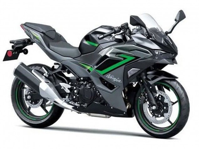 Carena Moto Kawasaki Ninja 500 EX500R 2024-2025 - Nero Grigio Verde