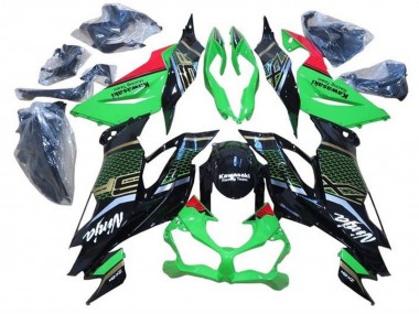 Carena Moto Kawasaki ZX6R 2019-2022 - Verde Rosso Nero Lucido Honeycomb Economici