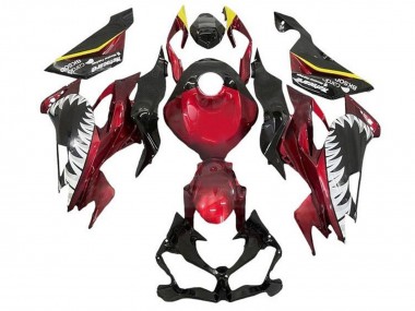 Carena Moto Kawasaki ZX6R 2019-2022 - Caramella Rosso Giallo Bianco Squalo Economici