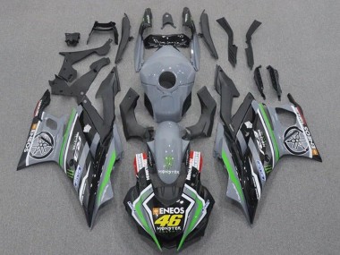 Carena Moto Yamaha YZF R3/R25 2019-2021 - Grigio Nero Verde Nero ENEOS Mostro 46 Economici