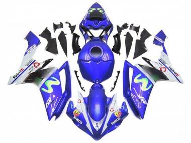 Carena Moto Yamaha YZF 1000 R1 2007-2008 - Blu Bianco Verde ENEOS Economici