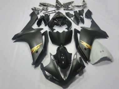 Carena Moto Yamaha YZF 1000 R1 2007-2008 - Nero Lucido Nero Opaco Oro Decal Economici
