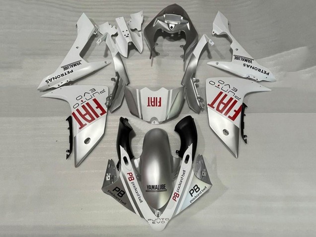 Carena Moto Yamaha YZF 1000 R1 2007-2008 - Argento Bianco Rosso Fiat