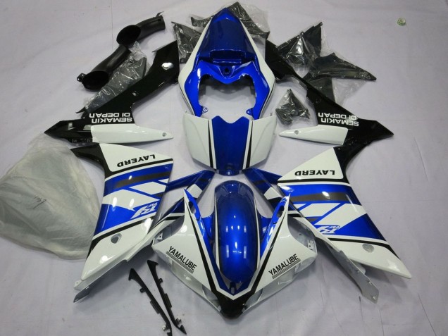 Carena Moto Yamaha YZF 1000 R1 2007-2008 - Bianco Blu Nero Layerd