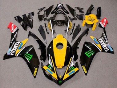 Carena Moto Yamaha YZF 1000 R1 2007-2008 - Giallo Bianco Nero Verde Mostro Dewalt Economici