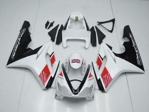 Carena Moto Triumph Daytona 675 Triple 2006-2008 - Bianco Rosso Nero Lucido