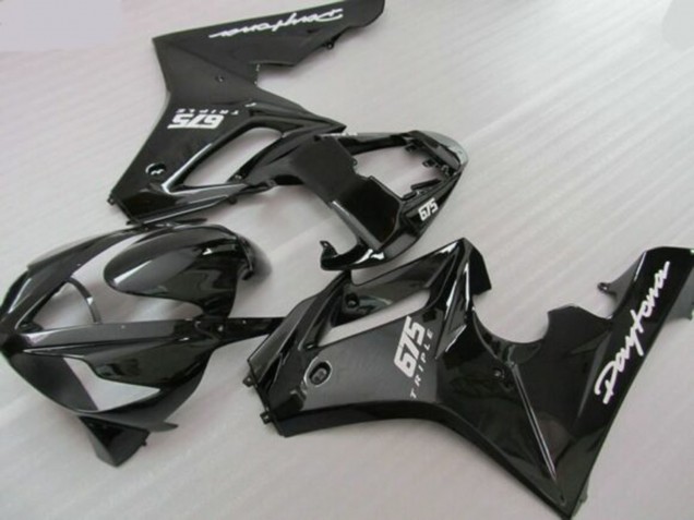 Carena Moto Triumph Daytona 675 Triple 2006-2008 - Nero Lucido Nero Opaco