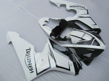 Carena Moto Triumph Daytona 675 Triple 2006-2008 - Bianco Nero Lucido Economici
