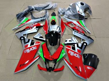 Carena Moto Aprilia RS4 50 125 2012-2018 - Argento Rosso Verde Nero Lucido Economici