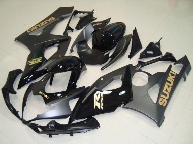 Carena Moto Suzuki GSXR 1000 2005-2006 - Nero Lucido Nero Opaco Oro Decal Economici