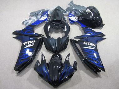 Carena Moto Yamaha YZF R1 2007-2008 - Nero Lucido Blu Fiamma Economici